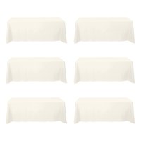 Mantel Brillmax De Poliéster Marfil De 90 X 156 Cm Para Rectángulo De 8 Pies