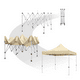 thumbnail image 2 of Toldo Premium Hexagonal Americano 2x2 Color Crema, 2 of 2