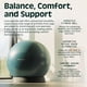 thumbnail image 2 of Pelota de ejercicio Retrospec Luna Anti-Burst con bomba para yoga, 2 of 7
