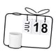 thumbnail image 4 of Soporte De Exhibición De Marco De Imagen De Calendario De Florero De Cerámica Para Decoración Del Hogar Negro, 4 of 5