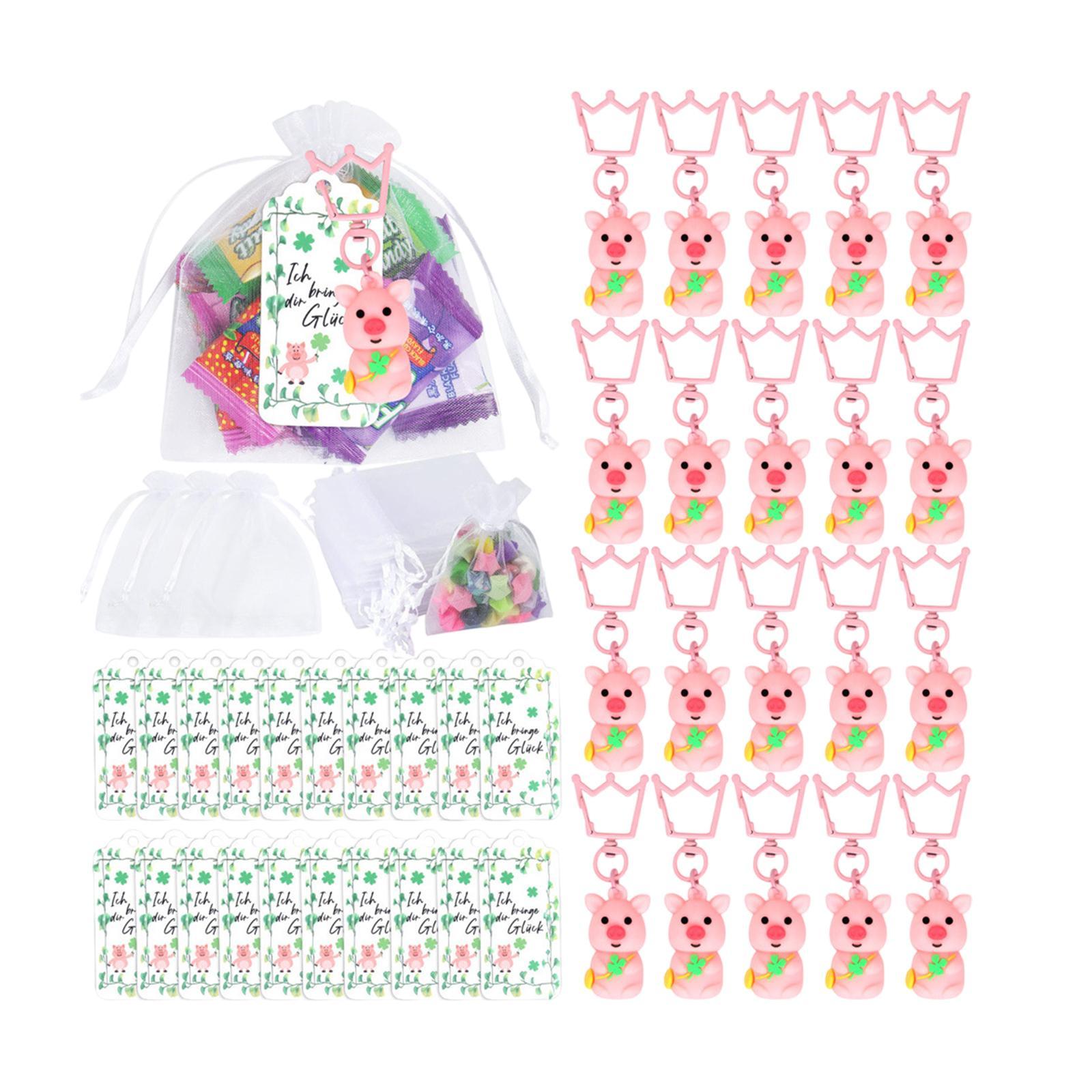 Bothyi - 20 Llaveros De Cerdo Para Fiestas, Regalos De Intercambio, Obsequios De Devolución Para La Escuela