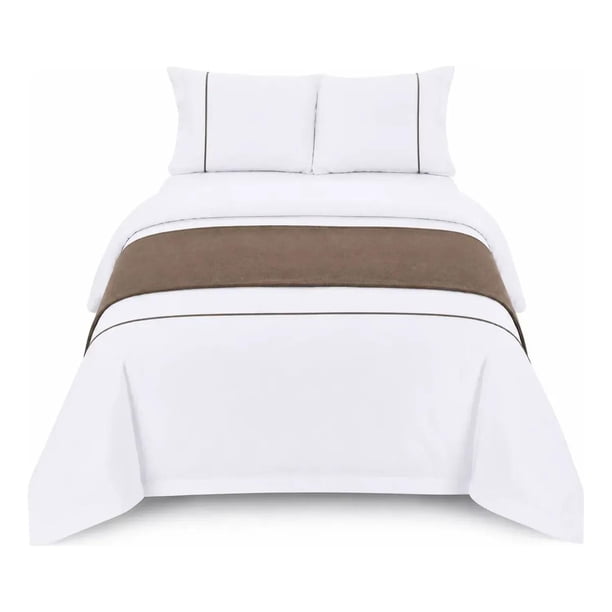 Camino De Cama Cubrecama Elegante Decorativo 40x210cm marron 1.5 plazas