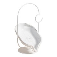 Bothyi - Caja De Jabón Contenedor De Moda Estante De Esponja Para Suministros Encimera Baños Blanco