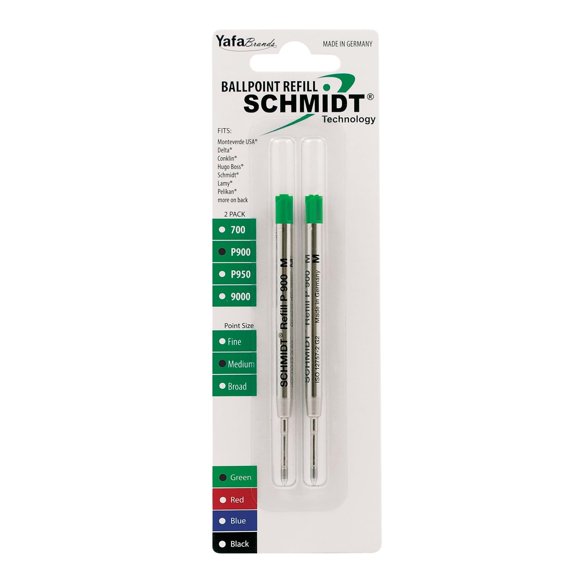 Bolígrafo Schmidt P900 TC Ball Mediano Verde, paquete de 2