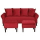 thumbnail image 1 of Sofa Lua 3c + 2 Pouf Felpa 20 Rojo, 1 of 5
