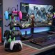 thumbnail image 2 of Soporte para Controlador de Juego para PS5/PS4/Xbox/Switch, Pantalla RGB, 3 Puertos USB, 2 of 12