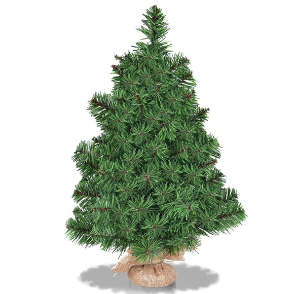 Árbol de Navidad Goplus artificial de 60 cm con 67 puntas de ramas de PVC
