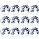 thumbnail image 1 of Vaso Disco Ball Tongnian de 20 onzas, plateado, con tapa y pajita, 12 unidades, 1 of 6