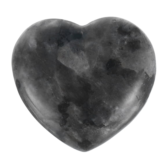 Uxcell Piedra de Cristal Natural en Forma de Corazón, Gema de Amor Pulida de 1.2 Pulgadas, Piedra de Preocupación Grabada para Mujeres, Meditación, Labradorita