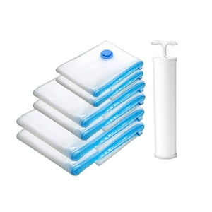 Bianca Home - Bolsas Al Vacio Para Ropa Set 12 + Bomba Blanco