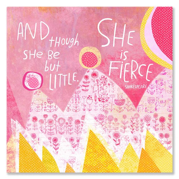 Arte mural en lienzo Oopsy Daisy She is Fierce 46 x 46 cm