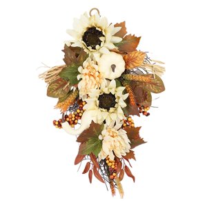 Magideal - Guirnalda Colgante De Otoño Con Forma De Lágrima, Adornos De Cosecha De Otoño, Decoración Del Hogar, Decoraciones De Otoño, Acción De Gracias, Guirnal 45Cm