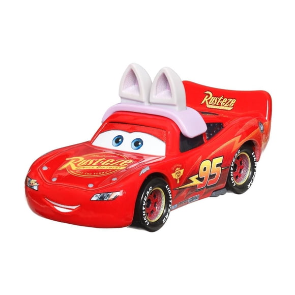 Auto de metal fundido Mattel Lightning McQueen Buggy de Pascua 1:55
