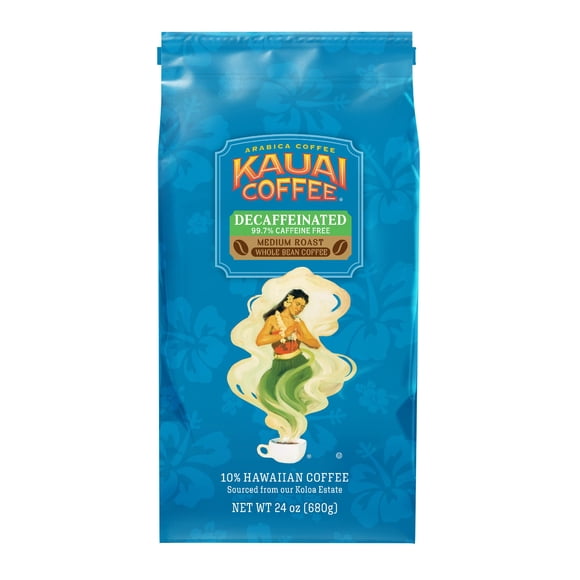 Café Kauai Coffee descafeinado tostado medio en grano 680 g