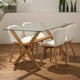 thumbnail image 1 of Comedor Moderno Mesa Xinia 130x80 + 4 Sillones Rubik Blanco, 1 of 3