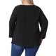 thumbnail image 5 of GRACIA Y GRANDEZA Disfraces de Halloween Blusa de Gasa con Lunares Suizos para Mujer Tallas Grandes Cuello Redondo Manga de Linterna con Detalles de Pompones 2X Negro, 5 of 8