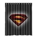 thumbnail image 1 of Cortina de ducha con diseño del logotipo de Superman, juego de cortinas de baño con ganchos, tamaño 60 x 72 pulgadas, 1 of 3