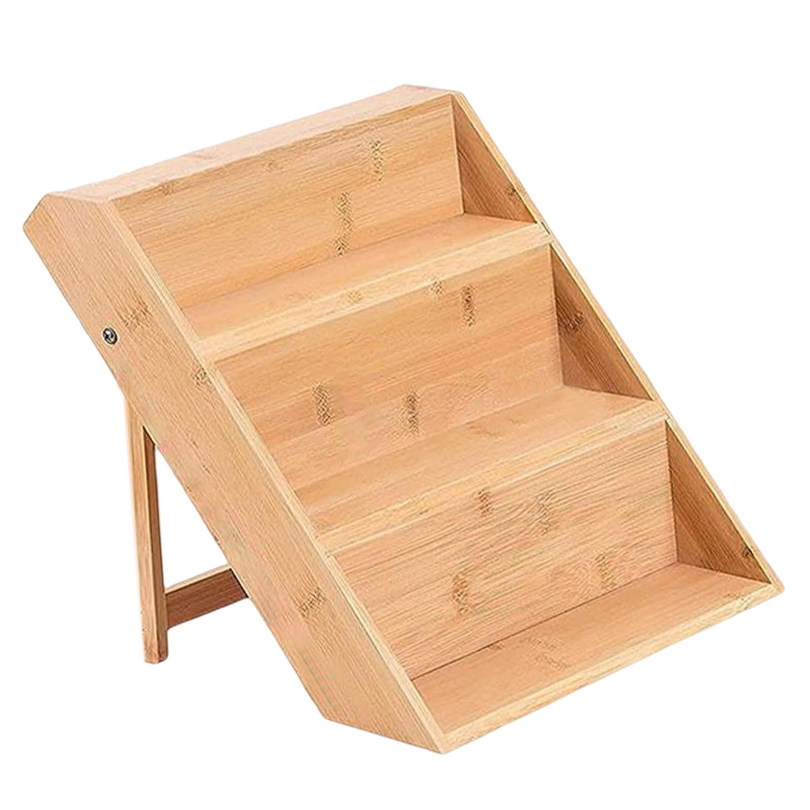 Magideal - Estante Multifunción De Madera Para Especias, Organizador De Especias De Bambú Para Ahorrar Espacio, Organizador De Para Maquillaje,