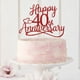 thumbnail image 2 of Decoración para tartas Sleyberoy con purpurina para celebrar el 40 aniversario, color rojo, 2 of 8