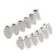 thumbnail image 3 of silver full crystal cz dientes parrillas tapa superior diente tapas silicona molduras, 3 of 3