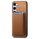 thumbnail image 4 of Funda de Cuero Magnética con Tarjetero para Samsung Galaxy S23 FE Cubierta Delgada Marrón, 4 of 5