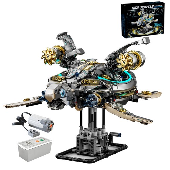 Modelo mecánico de tortuga Myth Qholve con manivela y motor