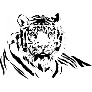 Rienda Libre Graphics - Decomural Tiger Portrait Jungle Animals Ws-15890