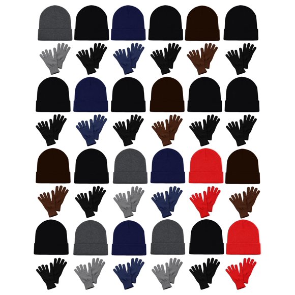 Gorros y Guantes Winterlace Pack de 48 Unisex Variado