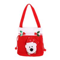 Bothyi - Bolsa De Regalo De Navidad, Saco De Regalo De Almacenamiento Rojo Con Asa De Transporte Práctica, Bolsa De Regalo, Oso
