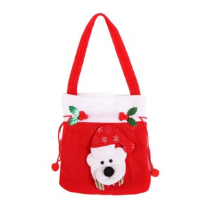 Bothyi - Bolsa De Regalo De Navidad, Saco De Regalo De Almacenamiento Rojo Con Asa De Transporte Práctica, Bolsa De Regalo, Oso
