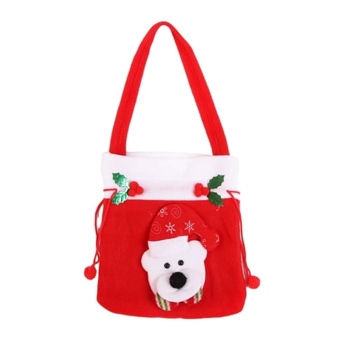 Bothyi - Bolsa De Regalo De Navidad, Saco De Regalo De Almacenamiento Rojo Con Asa De Transporte Práctica, Bolsa De Regalo, Oso