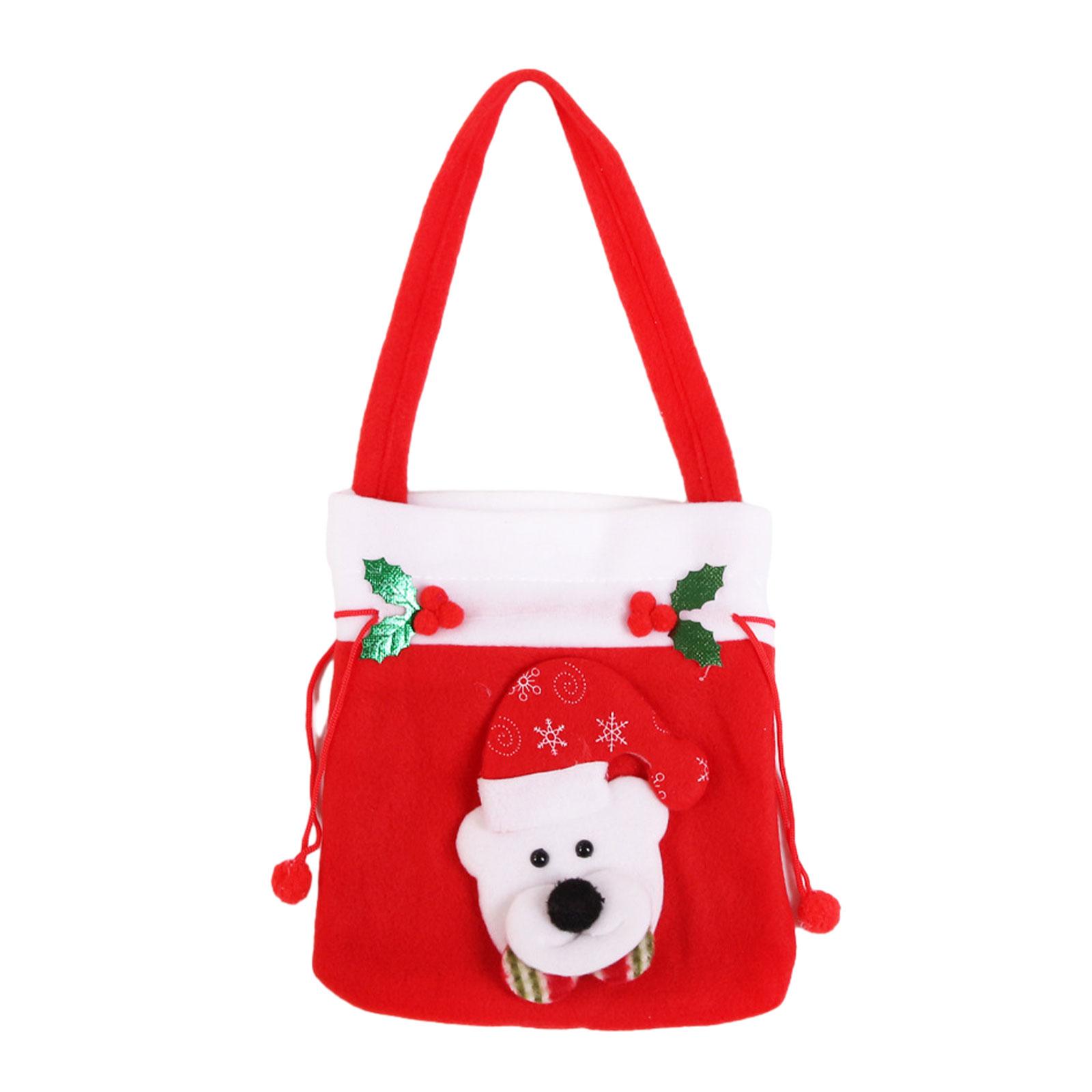 Bothyi - Bolsa De Regalo De Navidad, Saco De Regalo De Almacenamiento Rojo Con Asa De Transporte Práctica, Bolsa De Regalo, Oso