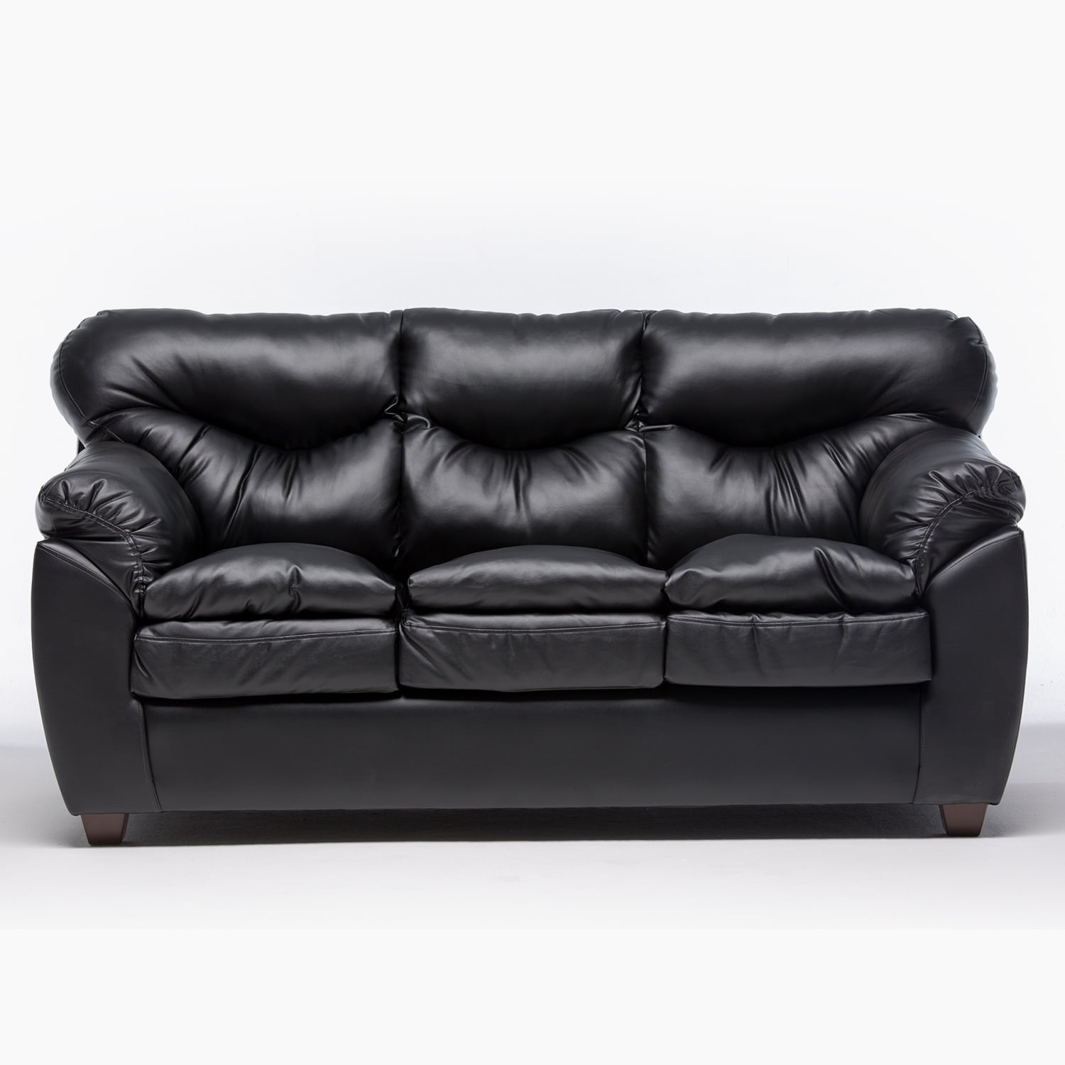 Muebles Zenith - Sofa 3c Orion Pu Negro