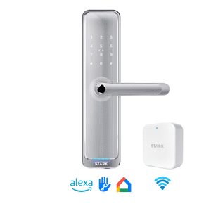 Stark Design - Cerradura Digital Acceso Principal. Modelo: H35B (Resistente Al Agua Y Rayos Uv). Manilla Reversible + Gateway