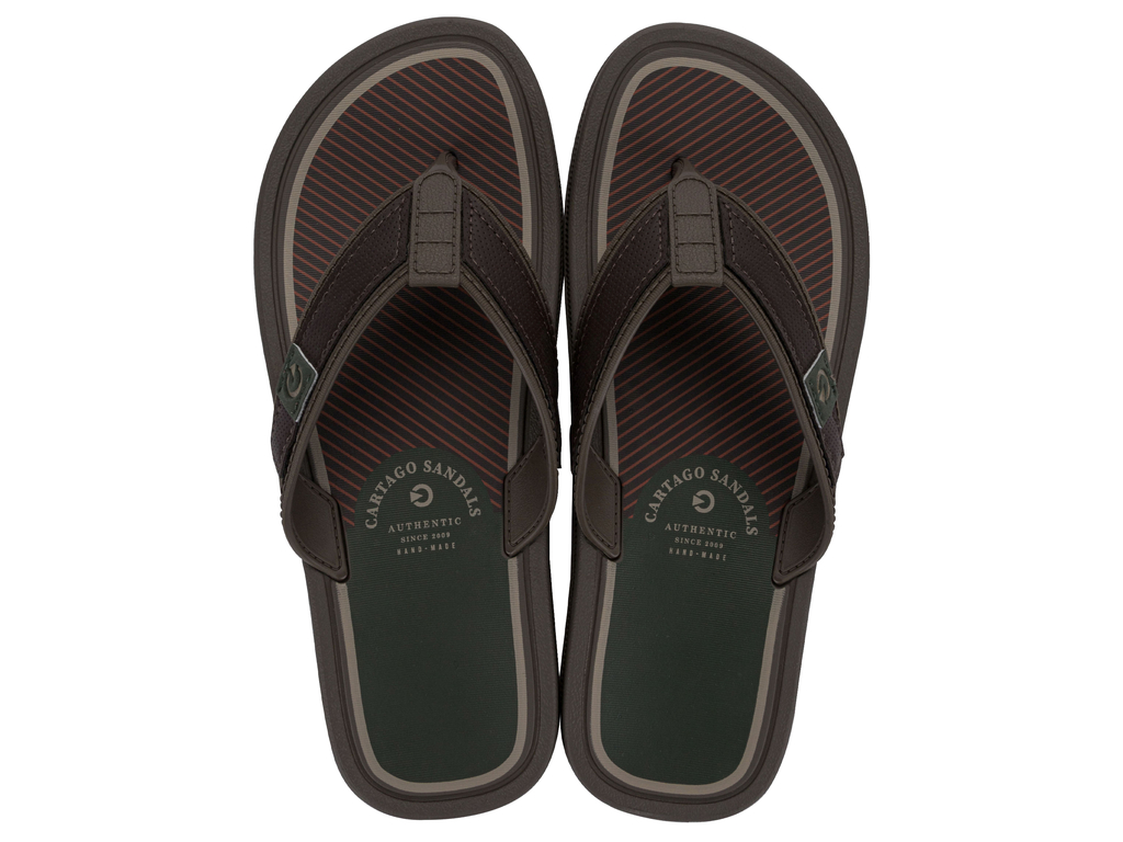 Sandalia Hombre Café/Bordo Maiorca Esencial Cartago