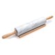 thumbnail image 1 of Rolling Pin Fox Run de mármol pulido con cuna de madera de 25 cm, 1 of 6