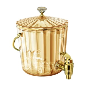 Bothyi - Dispensador De Bebidas De 2L Con Tarro De Jugo Spigot Para Jugo, Limonada, Refrigerador, Marrón Claro