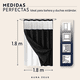 thumbnail image 3 of Cortina De Baño Diseño Impermeable + Forro Y 12 Ganchos Blanca AZ negro, 3 of 10