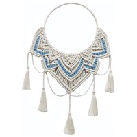 Magideal - Tapiz Colgante De Pared Bohemio Tejido Hecho A Mano Regalos Artesanales Arte Círculo De Punto Para Decoración Del Hogar Decoración De La Habitación De