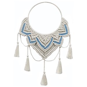 Magideal - Tapiz Colgante De Pared Bohemio Tejido Hecho A Mano Regalos Artesanales Arte Círculo De Punto Para Decoración Del Hogar Decoración De La Habitación De