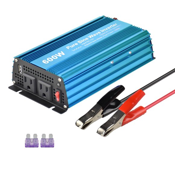 Inversor de Potencia Fit4Less 600W 12VDC a 110V AC con Puerto USB