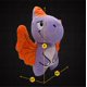 thumbnail image 5 of Juguete para perros Bite Force Dino morado con chirrido y Kevlar, 5 of 8