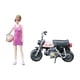 thumbnail image 3 of Figura Pintada En Miniatura De Niña Con Motocicleta 1:64 Para Decoración De Escenas En Miniatura, 3 of 3