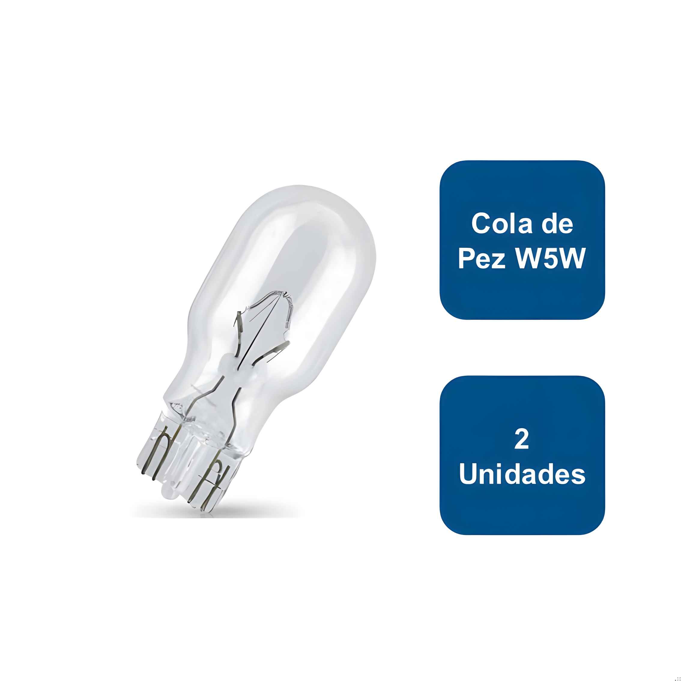thumbnail image 1 of Ampolleta 12V para Automovil Cola de Pez W5W T10 2un. - Rukafe Basics, 1 of 2