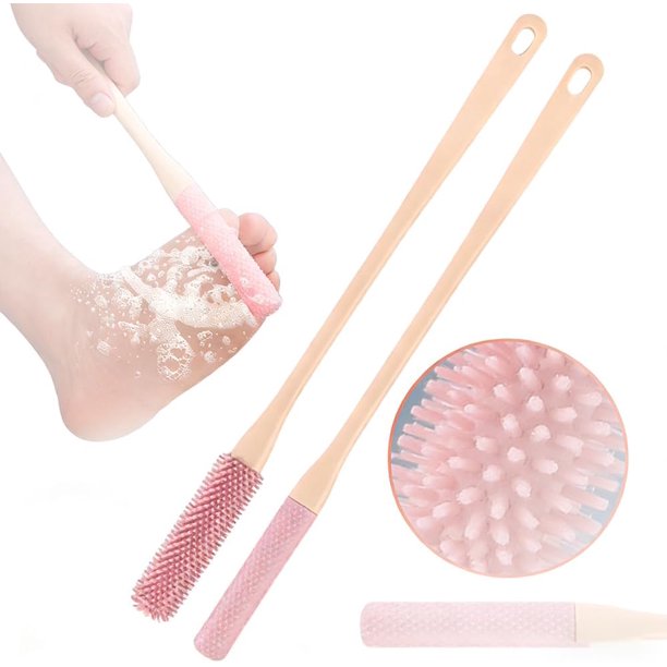 Cepillo limpieza pies mango largo esponja ducha cerdas suaves hombres mujeres mayores