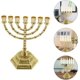 thumbnail image 5 of Candelabro de rama Menorá de Hanukkah Candelabro de Menorá de Hanukkah Candelabro de Menorá Candelabro de Menorá de 7 ramas Templo de Jerusalén Menorá de las 12 tribus de Israel con vara de Aarón Maná, 5 of 6