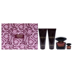 Versace Crystal Noir De Versace Para Mujer - Set De Regalo Edp Spray, Edp Spray, Loción Corporal, Gel De Ducha