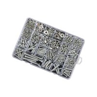 Magideal - Juego De Tornillos Y Tuercas, Juego Surtido De Tornillos, Tornillos Autorroscantes De Rosca Plana, Herramienta De Reparación Para Puertas, Reparación