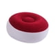 thumbnail image 5 of Taburete inflable flocado, silla inflable otomana, silla de camping redonda resistente para actividades al aire libre, césped, patio interior. Rojo, 5 of 5