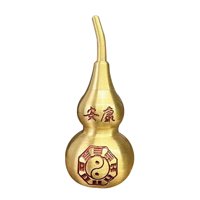 Magideal - Estatua De Calabaza De Latón De 7Cm, Adorno De Feng Shui, Adorno De Mesa, Exhibición Decorativa, Mini Escultura De Fortuna Para Decoración Del Hogar Y
